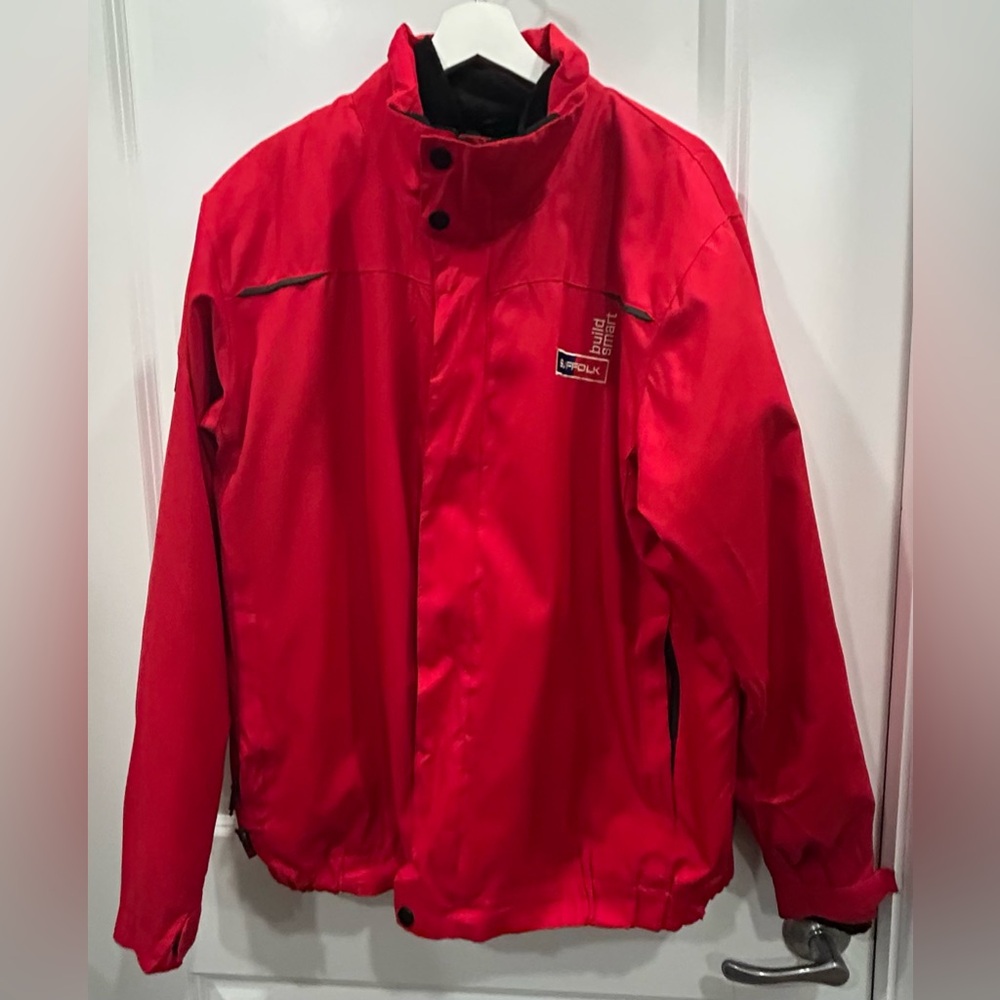 Stormtech Men’s Red Winter Jacket Fleece Lining Size Large Work Jacket
